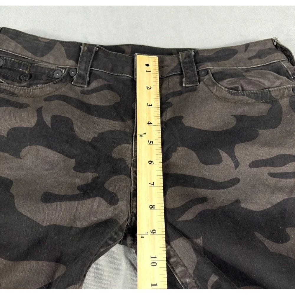 True Religion Mens Jeans Super Skinny Brown Camo Back Flaps 32x28 - Picture 3 of 9